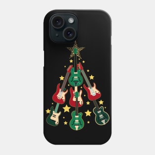 Cool Guitar Christmas Tree Guitar Lovers Christmas Tree Phone Case