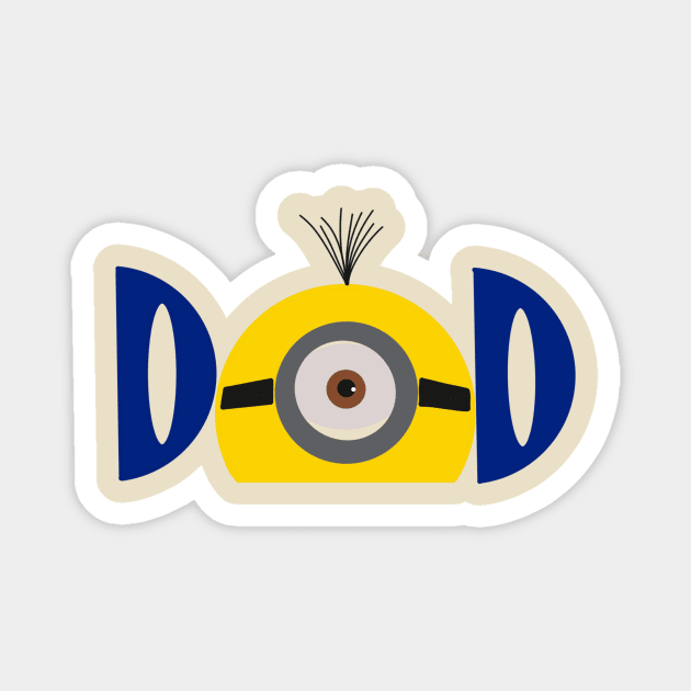 minion dad Magnet by minimalist studio