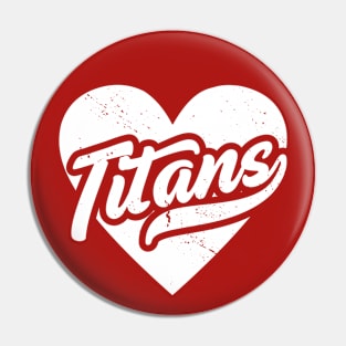 Vintage Titans School Spirit // High School Football Mascot // Go Titans Pin