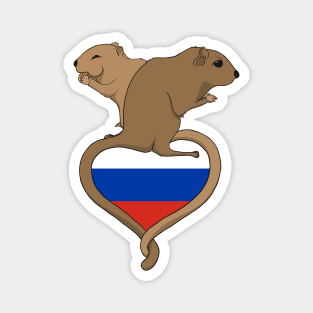 Gerbil Russia (light) Magnet