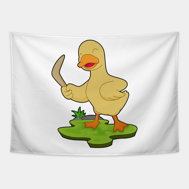 Duck Boomerang Tapestry by Markus Schnabel