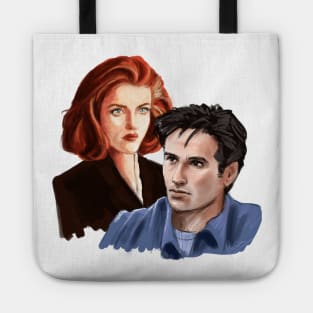 Mulder and Scully - portrait Tote