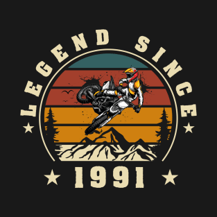 31 Years Old Birthday Motocross Legend Since 1991 T-Shirt