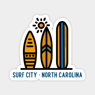 Surf City North Carolina Surfboards Magnet