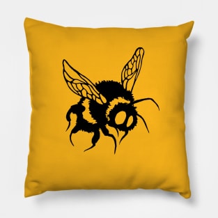 Save the Bees Old School Cartoon Style Pillow