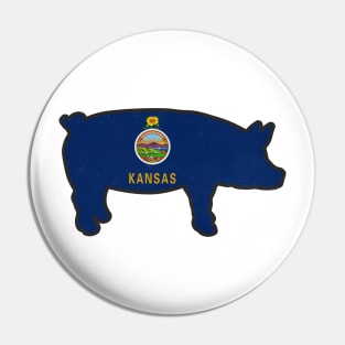 Kansas BBQ Pig Pride KS Pin