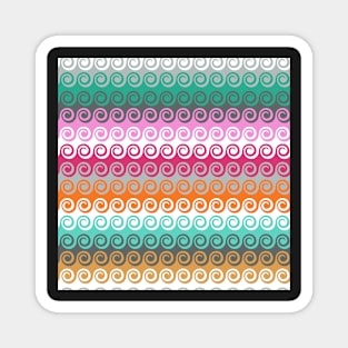 Waves colorful pattern Magnet