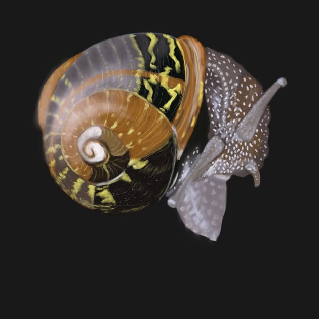 Snail Power in black, grey, brown, white by gldomenech