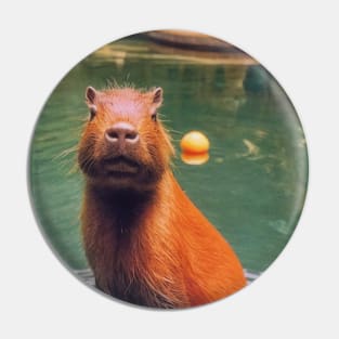 Capybara Onsen Pin