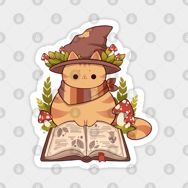 Nature Witch Kitty Magnet by Rihnlin