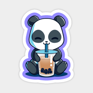 Cute Funny Panda Drinking Cold Drink Magnet