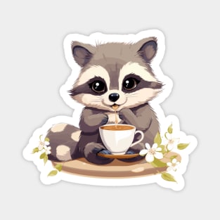 Even Raccoons Love Camomile Tea Magnet