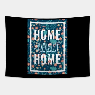 quotes poster home sweet home flower pattern Tapestry