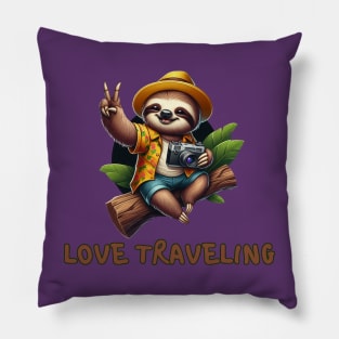 traveling sloth Pillow