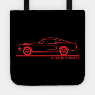 1967 Mustang Fastback Red Tote