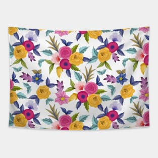 Watercolor Floral Seamless Pattern Art Tapestry