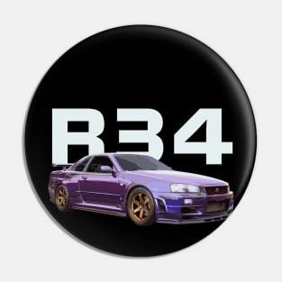 JDM CAR R34 bnr34 V-SPEC Midnight Purple III v-spec Pin