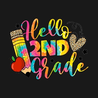 Hello 2nd Grade Back To School Second Grade Teacher Girls T-Shirt