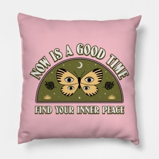 Inner Peace Moth Esoteric Pillow