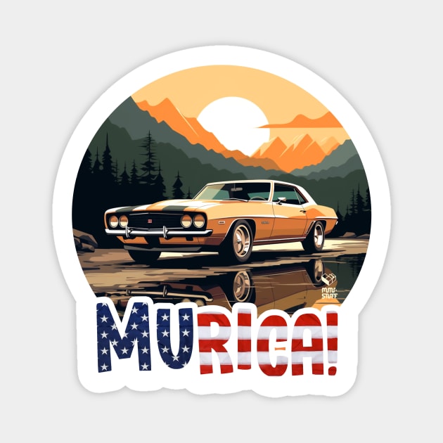 MURICA - Classic Cars v Magnet by mutu.stuff