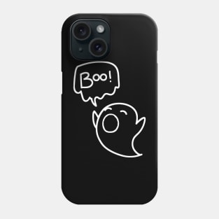 Cute Ghost Minimalist Aesthetic Halloween Design Phone Case