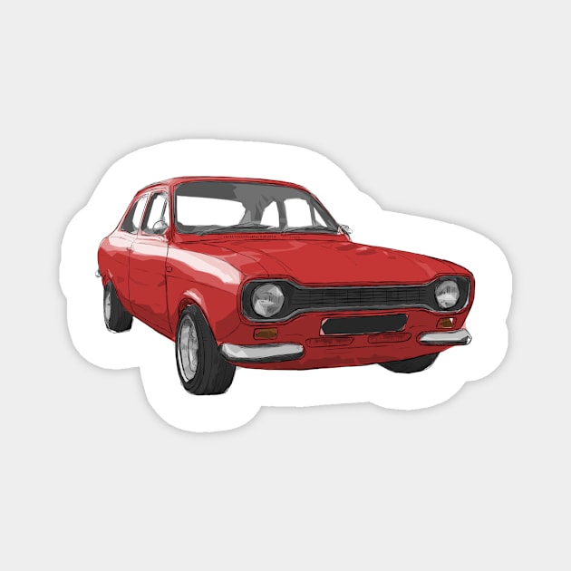 Classic Escort MK1 Red Magnet by jdm1981