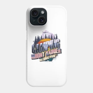 Camping Mount Rainier National Park Vintage USA Best gift for campers Adventure gear Phone Case
