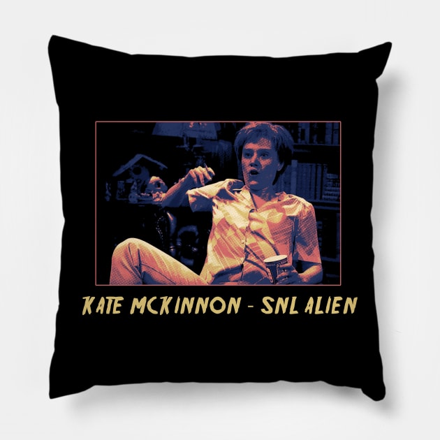 Kate McKinnon SNL Alien Pillow by demarsi anarsak