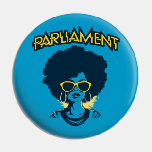 Vintage Parliament Funkadelic Afro Girl Throwback Funk Music Pin