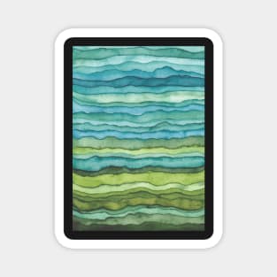 Blue and Green Waves Magnet