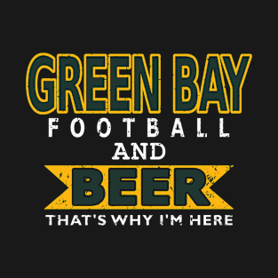 Green Bay Pro Football and Beer Funny T-Shirt