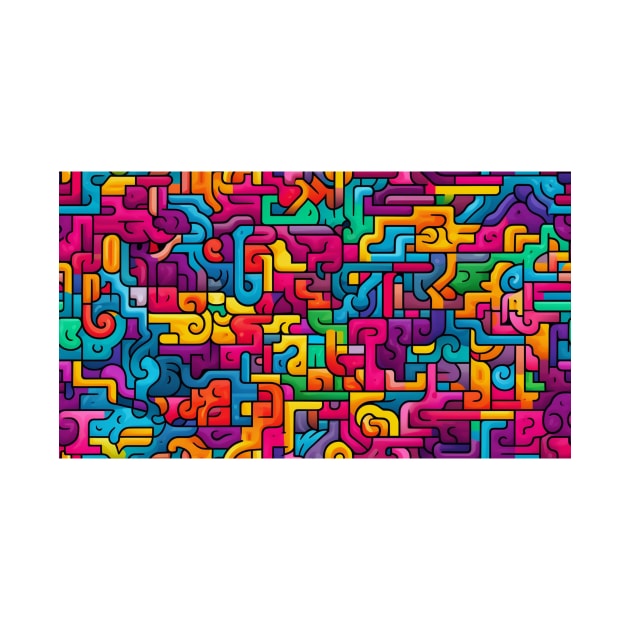 Vibrant Labyrinth 16:9 by acrylicpainterr