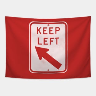 keep left - white only Tapestry