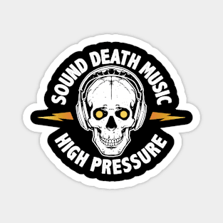 Sound Death Music Skull Magnet