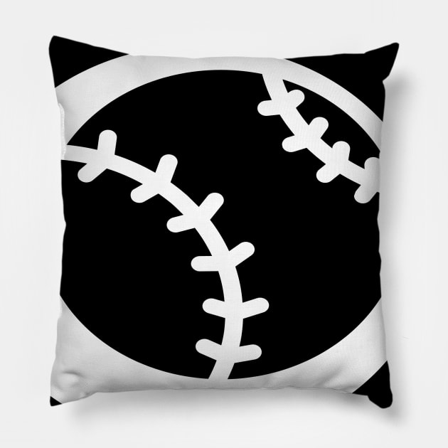 Simple Baseball Design Pillow by FromBerlinGift