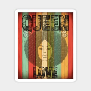 Reggae Butterfly Black Afro Queen: One Love Magnet