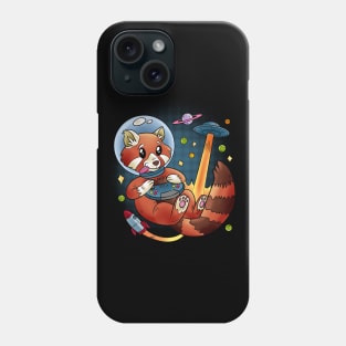 Red Panda Space Gamer Phone Case