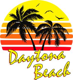 Daytona Beach Retro Sunset Magnet