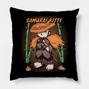 Samurai Kitty Pillow