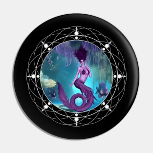 Wonderful mermaid in the deep ocean Pin