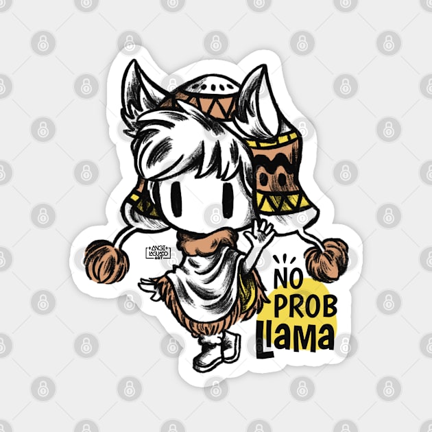 Chibi Boy Alpaca Magnet by Angi.Laguado