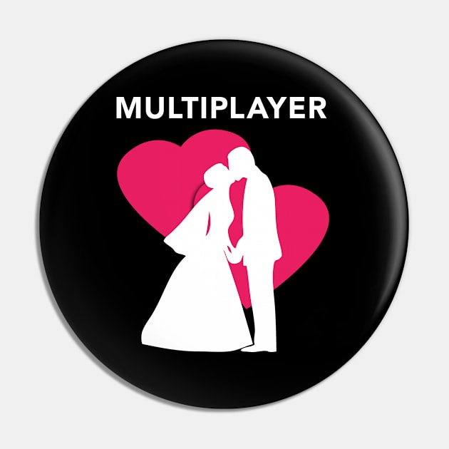 Multiplayer Funny Gamer Marriage Pin by HappyGiftArt