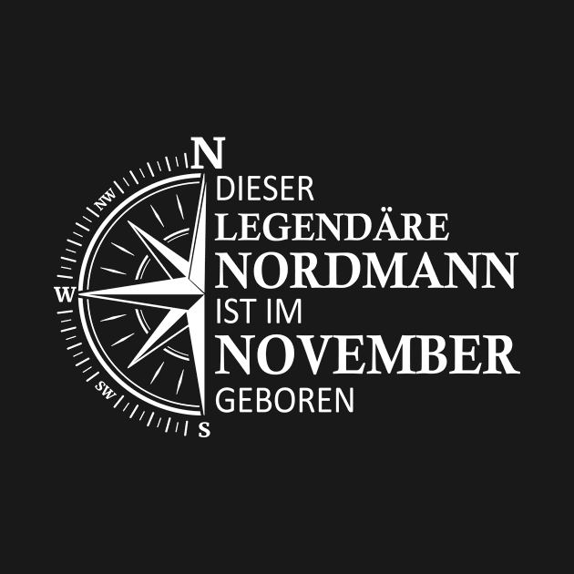 Nordisch Geburtstag November Nordsee by HBfunshirts