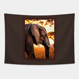 elephant silhouette Tapestry