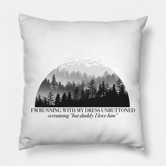 Screaming I Love Him Forest Pillow by CMORRISON12345