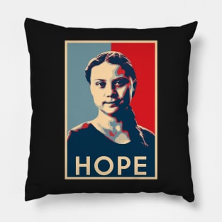 Greta Thunberg - Hope Poster Climate Activist Pillow