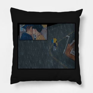 Nick and Charlie - Heartstopper - rain Pillow