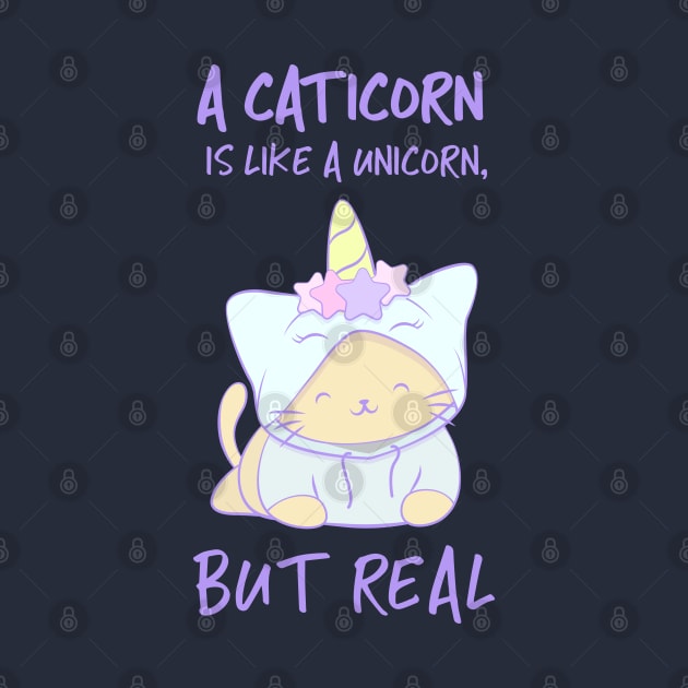 Cute Kitty Cat Unicorn - Kawaii Caticorn by Irene Koh Studio