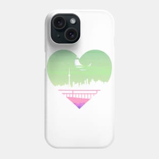 Genderfae night cityscape subtle heart Phone Case