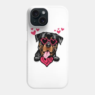 Funny Rottweiler Dog Valentine's Day Dog Mom Phone Case